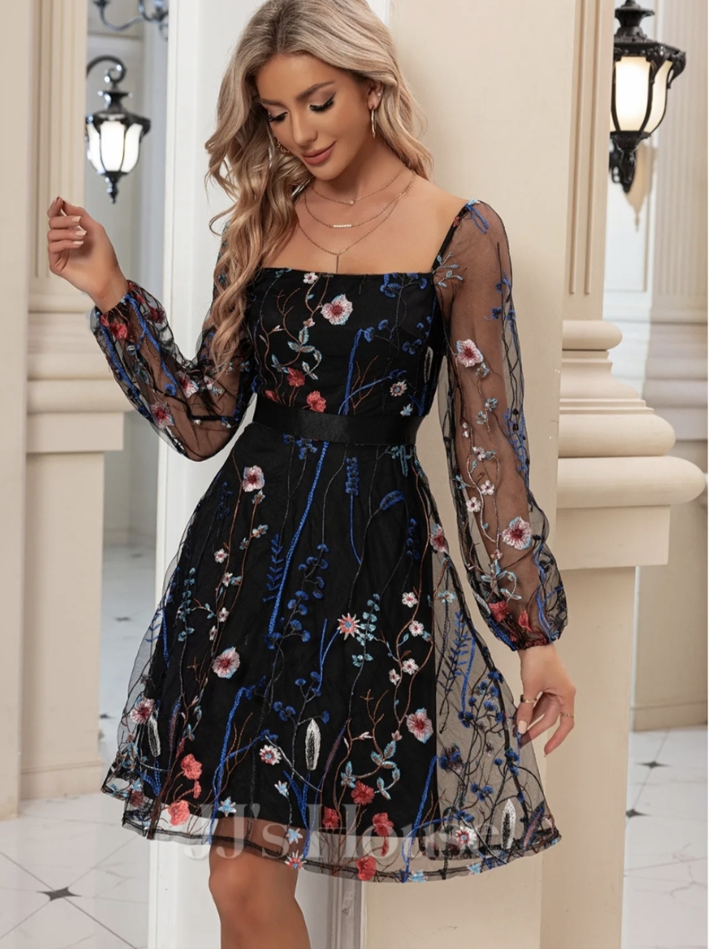 NWT JJs House Attica Black Dress L